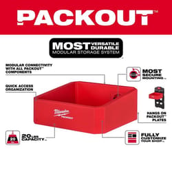 Milwaukee PACKOUT SHOP STORAGE Garage Organizer Compact Shelf Black/Red