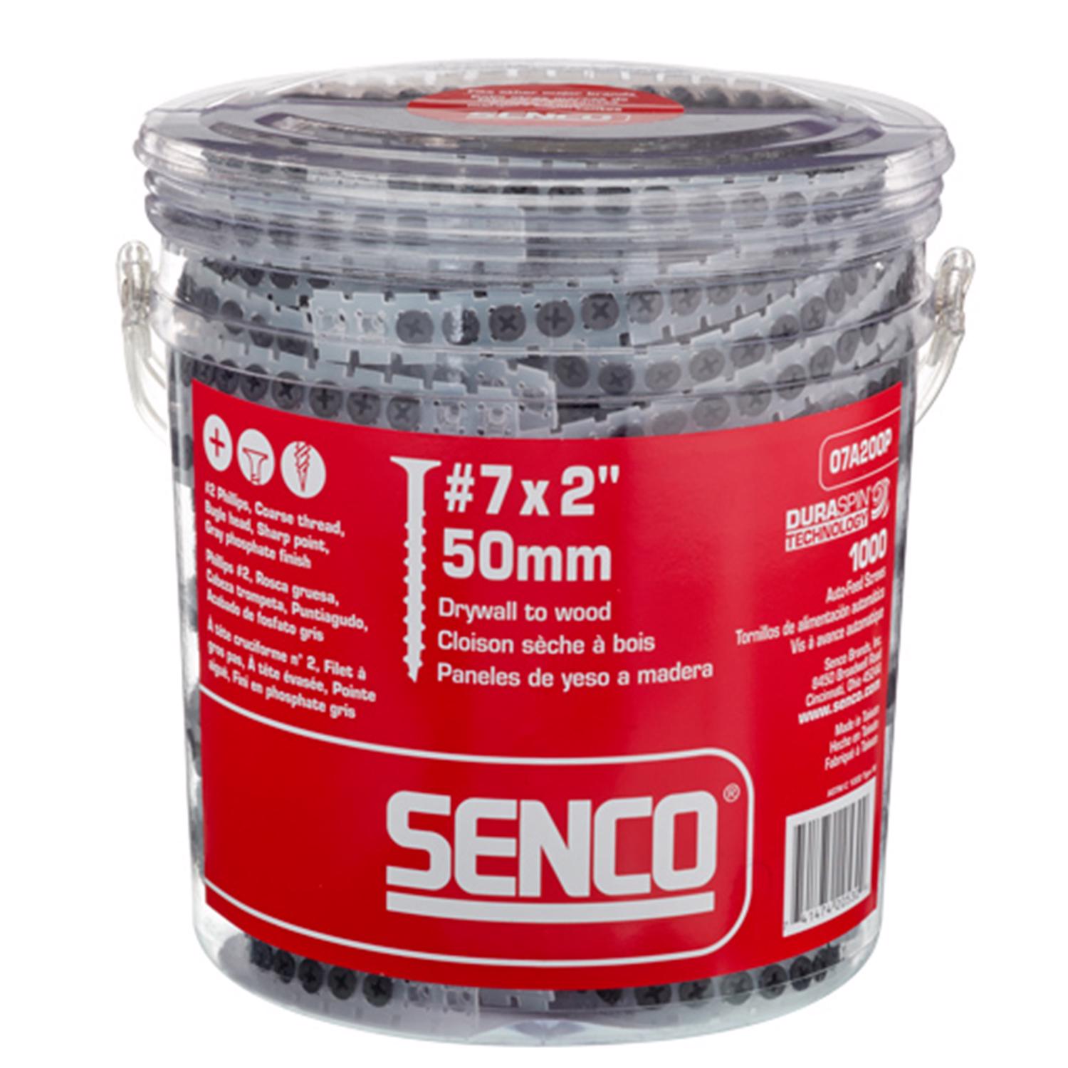 Photos - Nail / Screw / Fastener Senco DuraSpin No. 7 Sizes X 2 in. L Phillips Coarse Collated Drywall Scre 