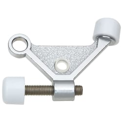 National Hardware Zinc w/Rubber Tip Satin Chrome Hinge Pin Door Stop Mounts to door hinge