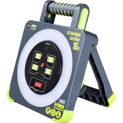 Masterplug Pro XT 500 lm LED Corded Stand (H or Scissor) Work Light with Cord Reel