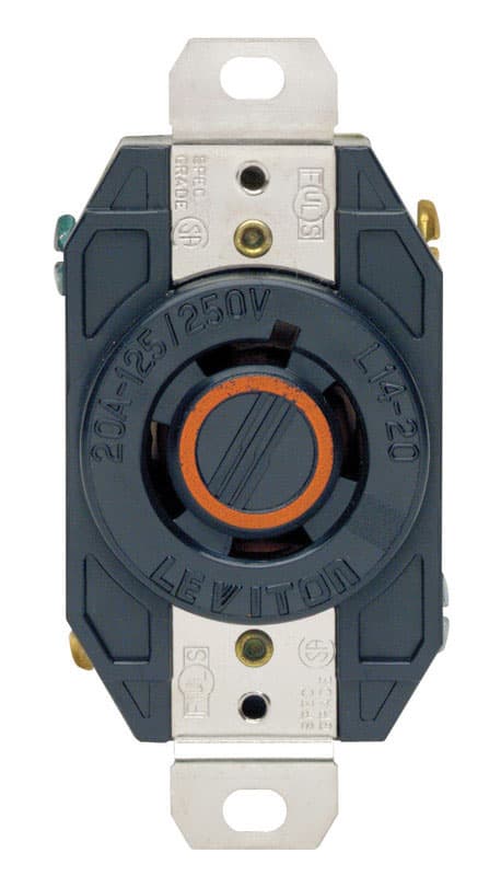 02410-00D Leviton V-0-MAX 20 amps 125/250 V Single Black Loc sku 02410-00D