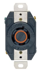 Leviton V-0-MAX 20 amps 125/250 V Single Black Locking Receptacle L14-20R 1 pk