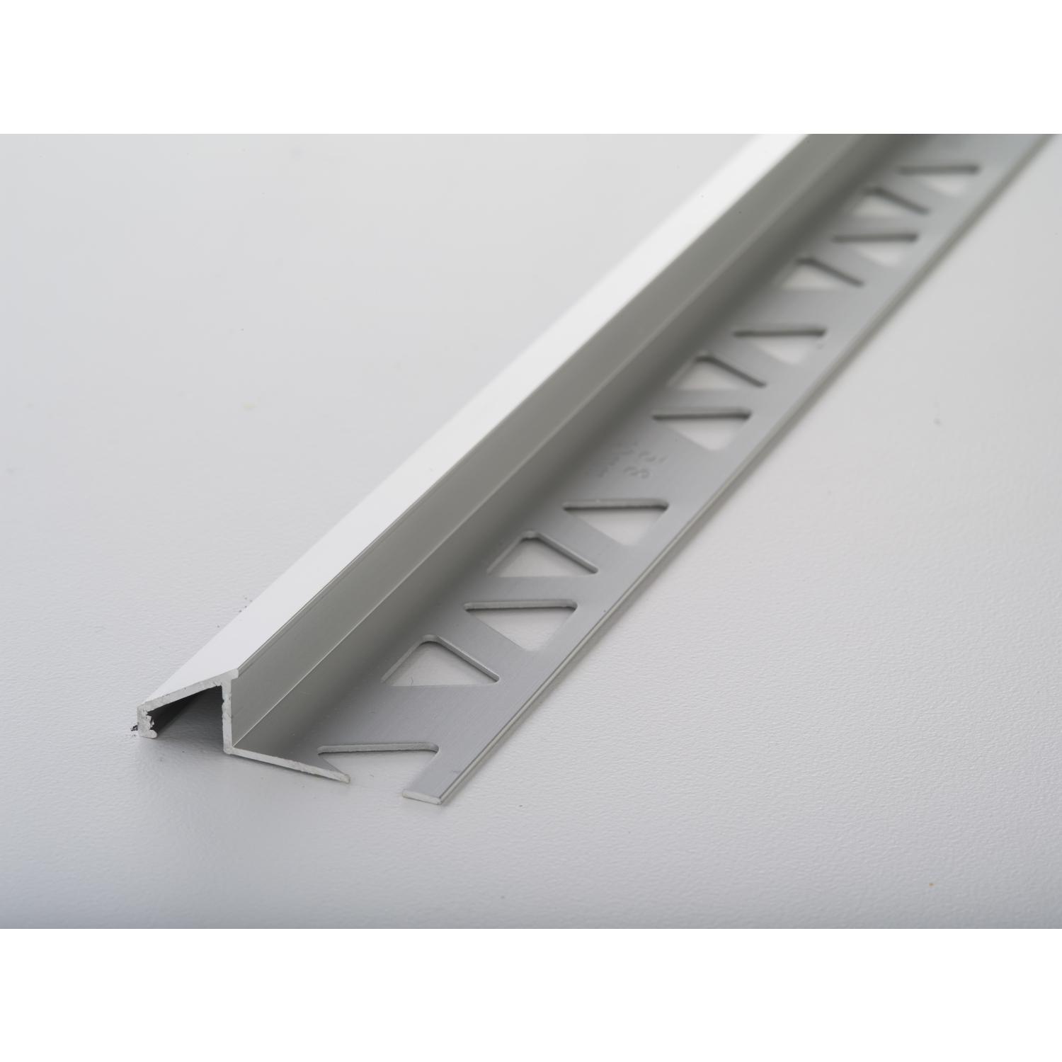 M-D 3/8 in. H X 96 in. L Prefinished Clear Aluminum Tile Edge M-D 3/8 in. H X 96 in. L Prefinished Clear Aluminum Tile Edge