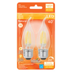 Sylvania Natural B10 E26 (Medium) LED Bulb Soft White 40 W 2 pk