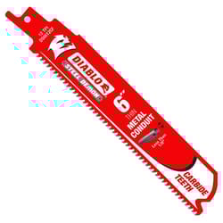 Diablo Steel Demon 6 in. Carbide Tipped Thin Metal Conduit Reciprocating Saw Blade 12 TPI 1 pk