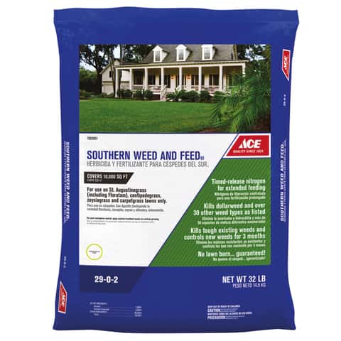 Ace Southern Weed & Feed Lawn Fertilizer For Multiple Grass Types 5000 sq ft