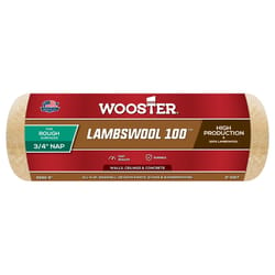 Wooster Lambswool 100 Lambswool 9 in. W X 3/4 in. Regular Paint Roller Cover 1 pk