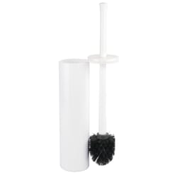 Una Plastic Toilet Bowl Brush and Plunger Combo Set, White – iDesign