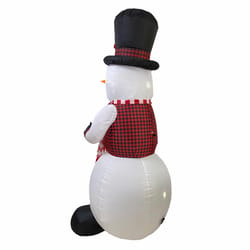 Celebrations LED White Snowman with Vest 8 ft. Inflatable