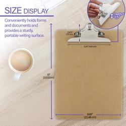 Bazic Products Letter Size Wood Clipboard