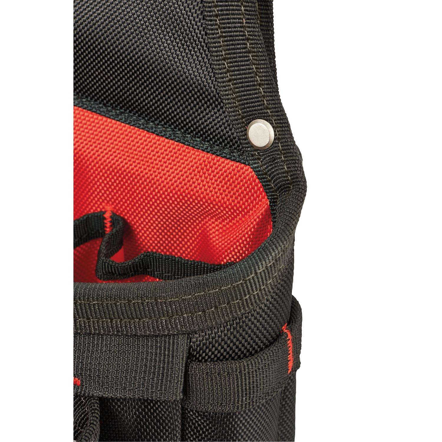 Craftsman 13 in. W X 9.75 in. H Wide Mouth Tool Bag 6 pocket Black/Red -  Ace Hardware