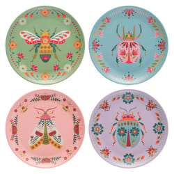 Karma Assorted Melamine Bugs Dinner Plate 8 in. D 4 pk