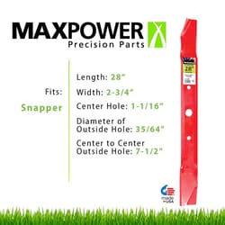 MaxPower 28 in. Mulching Mower Blade For Riding Mowers 1 pk