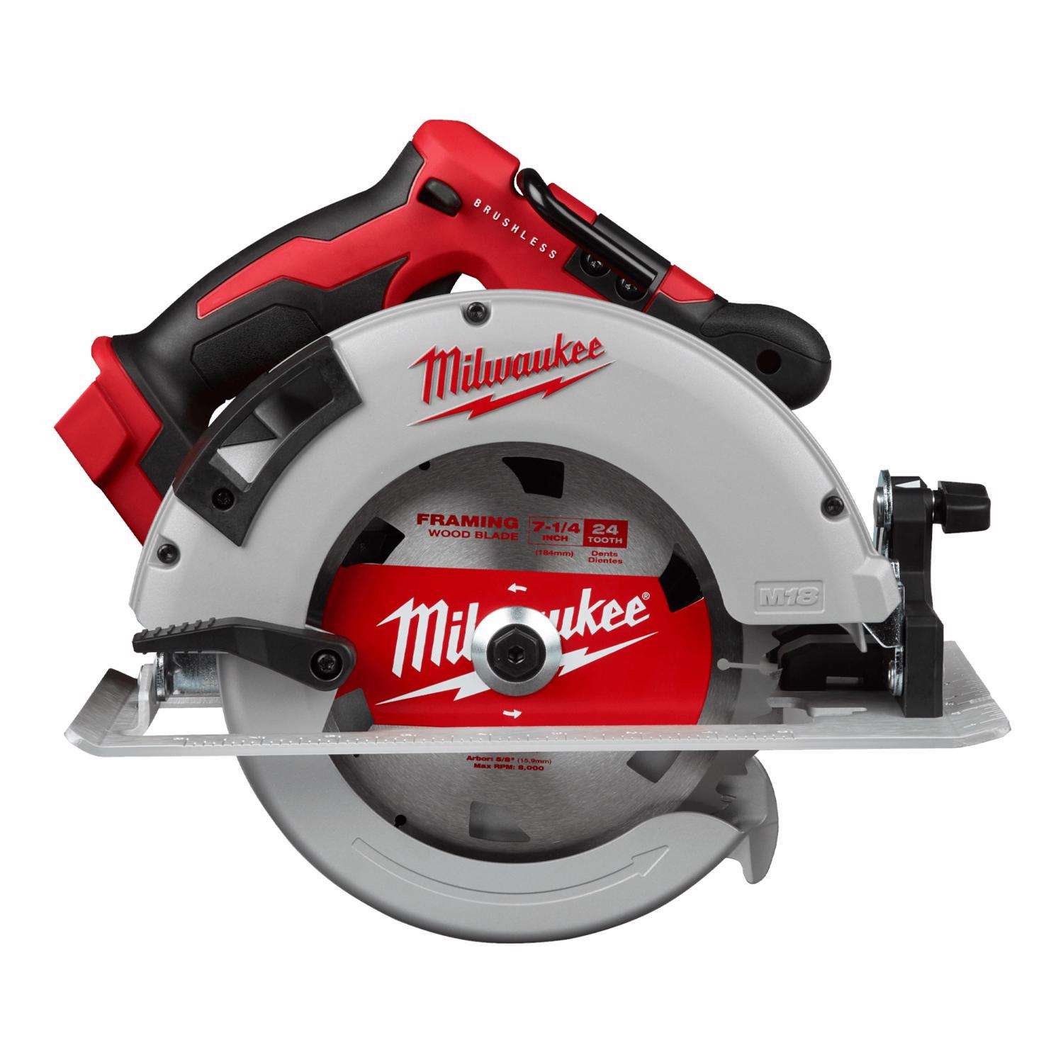 Milwaukee M18 7-1/4 in. Cordless Brushless Circular Saw Tool Only Ace  Hardware