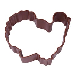 R&M International 4 in. W X 4 in. L Gobbler Turkey Cookie Cutter Brown 1 pc