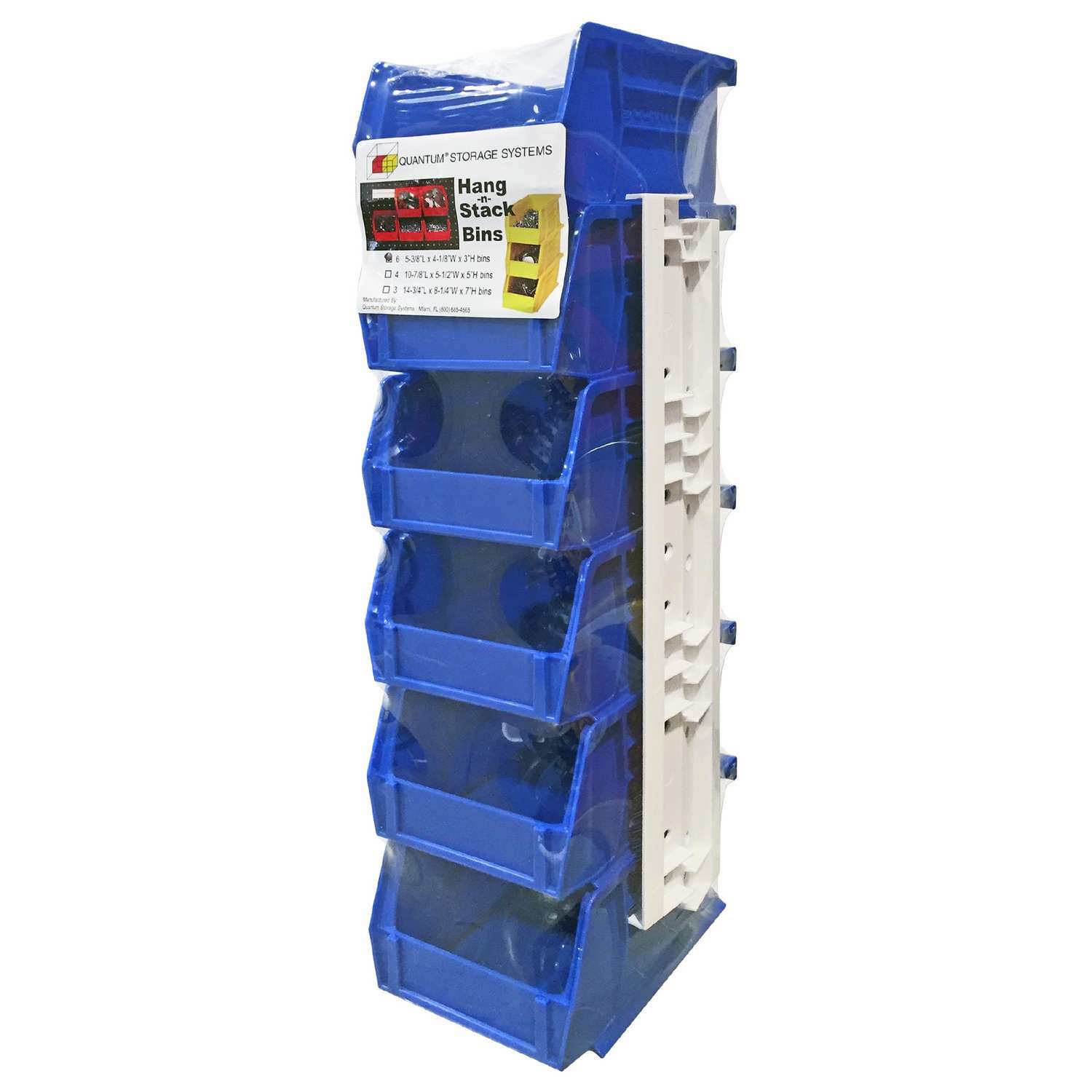 Blue Plastic Shelf Storage Bin Unit From Quantum Storage 11 1/4" x 2 1/2" 
