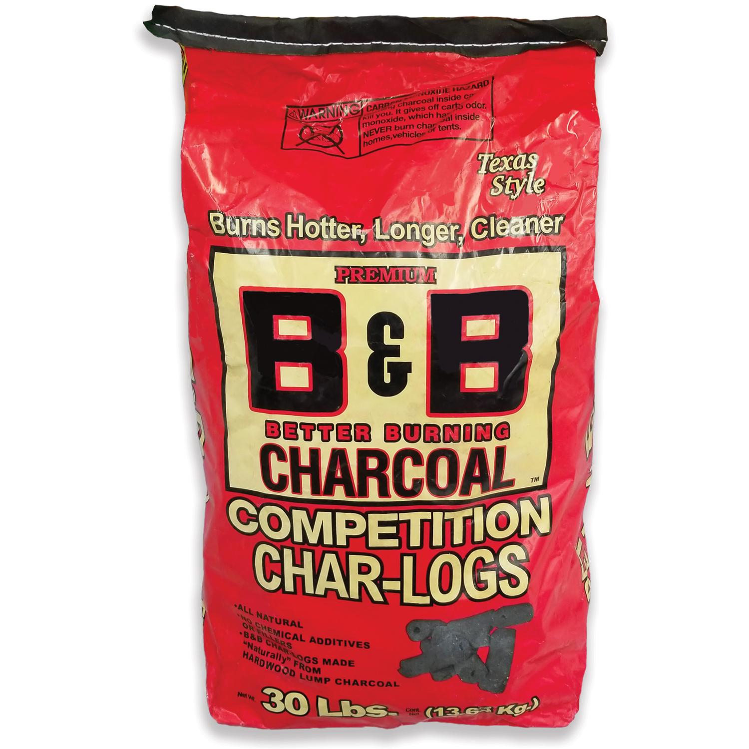 B&B Charcoal Competition Char-Logs All Natural Hardwood Charcoal ...