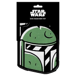 Buckle-Down Star Wars Multicolored Plush Boba Fett Head Squeaky Dog Toy 1 pk