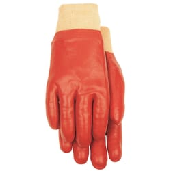 Midwest Quality Gloves L Cotton Red Dipped Gloves