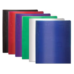 Bazic Products Cube Embossed 0.08 in. W X 9.33 in. L Assorted Poly Portfolio