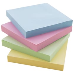 Bazic Products 3 in. W X 3 in. L Assorted Pastel Sticky Notes 1 pad