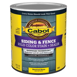 Cabot Siding & Fence Solid Tintable Neutral Base Stain and Sealer 1 qt