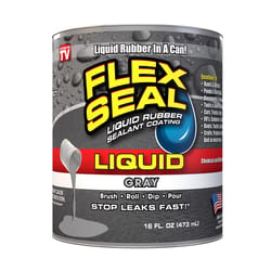 Flex Seal Family of Products Flex Seal Gray Liquid Rubber Sealant Coating 16 oz