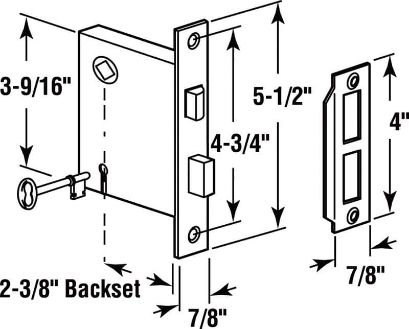 Prime-Line Products - Drawer and Cabinet Lock, Mortise Installation