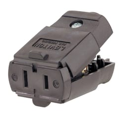 Leviton Commercial and Residential Thermoplastic Ground/Straight Blade Connector 1-15R