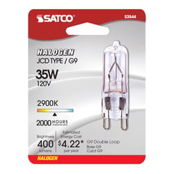 Satco 35 W T4 Specialty Halogen Bulb 400 lm Warm White 1 pk