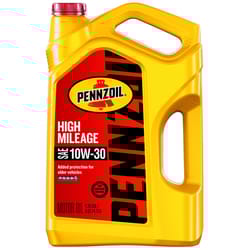Pennzoil High Mileage 10W-30 Gasoline High Mileage Motor Oil 5 qt 1 pk