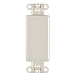 Leviton Light Almond 1 gang Nylon Blank Wall Plate 1 pk