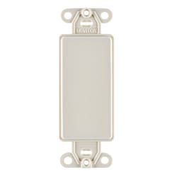 Leviton Light Almond 1 gang Nylon Blank Wall Plate 1 pk