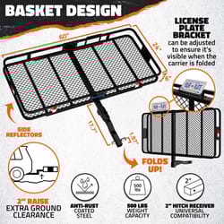 Mockins Blue 25 ft³ Hitch Carrier Set Hitch Cargo Carrier Set 1 pk