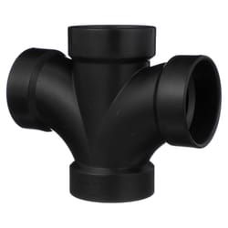 Charlotte Pipe 2 in. Hub X 2 in. D Hub ABS Sanitary Tee