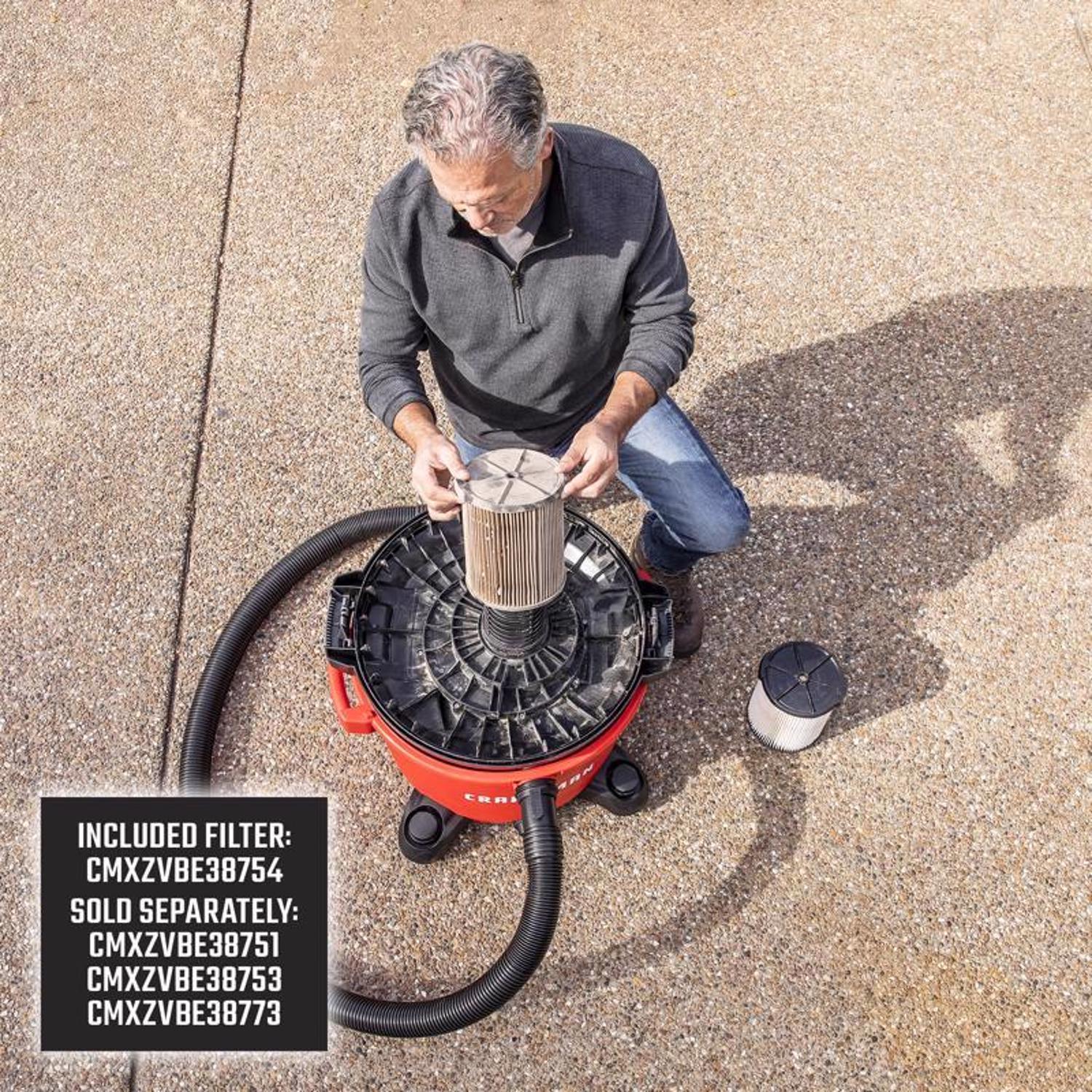 CRAFTSMAN 16 gal Corded Wet/Dry Vacuum 12 amps 120 V 6.5 HP