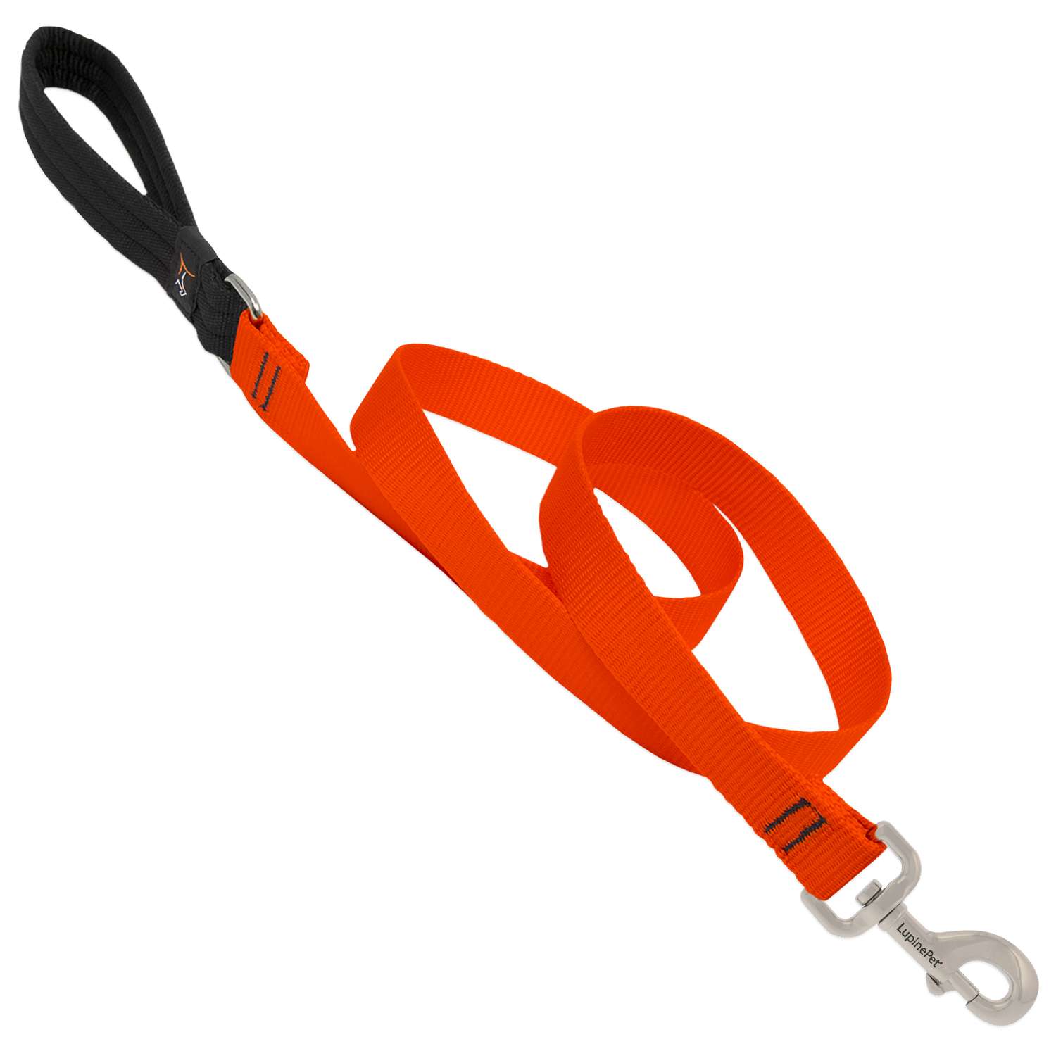 Lupine Pet Basic Solids Blaze Orange Blaze Orange Nylon Dog Leash Ace