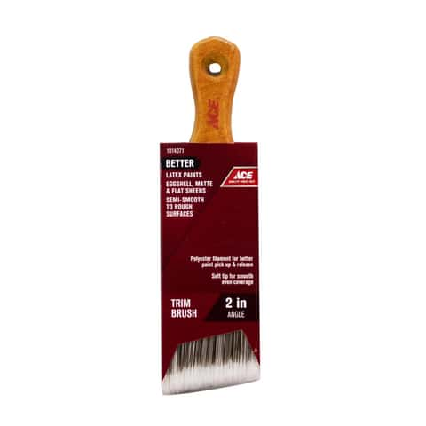 4pc Angled Paint Brush Set 1 inch, 2 inch Angle, 3 inch, 4 inch 100% Polyester for All Paints