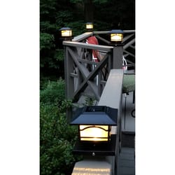 Maxsa Matte Black Solar Powered 1 W LED Fence Light 2 pk