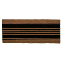 Entryways 60 in. W X 24 in. L Black/Natural Bold Stripes Coir Door Mat