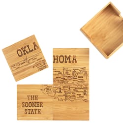 Totally Bamboo Black/Natural Bamboo Coaster Puzzle Set