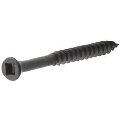 HILLMAN No. 6 X 1-5/8 in. L Square Black Phosphate Fine Trim Screws 75 pk