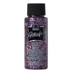 FolkArt Glitterific Glitter Hot Pink Craft Paint Exterior and Interior 2 oz