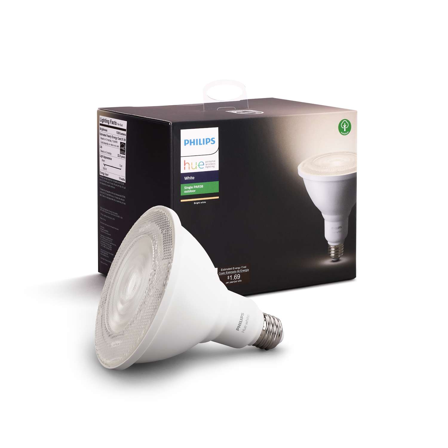 Philips Hue PAR38 E26 (Medium) LED Smart Bulb Bright White 100 Watt