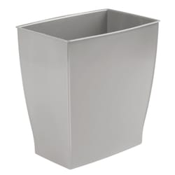 iDesign Mono 2.5 gal Gray Plastic Rectangular Wastebasket