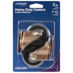 Softtouch 2 in. D Swivel Plastic Caster 125 lb 2 pk