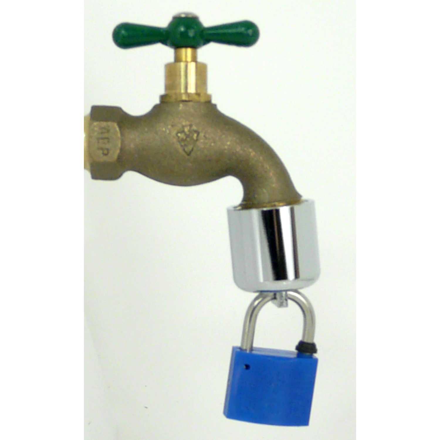 Conservco Brass Hose Bibb Lock with Padlock Ace Hardware
