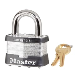 Master Lock 1-1/2 in. H X 2 in. W X 7/8 in. L Steel Double Locking Exterior Padlock