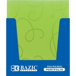 Bazic Products Swirl Embossed 0.16 in. W X 9.45 in. L Assorted Poly Portfolio