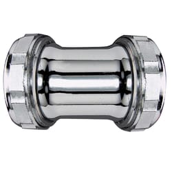 Keeney 1-1/2 in. Slip X 1-1/2 in. D Slip Chrome Plated Brass Coupling